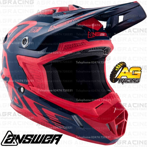 Answer Racing  Helmet AR1 Edge Bright Red Midnight