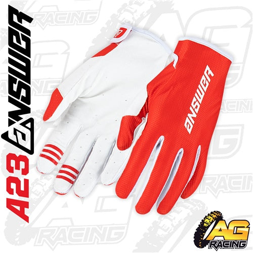 Answer 2023 Ascent Gloves Kids Junior Youth Red