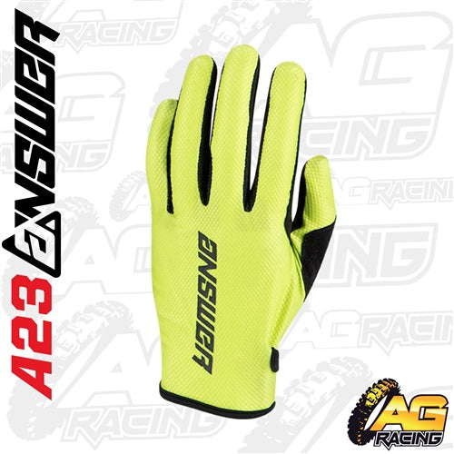 Answer 2023 Ascent Gloves Adult Acid Flo Yellow   A23