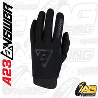 Answer 2023 Peak Gloves Adult Black   A23 Racing