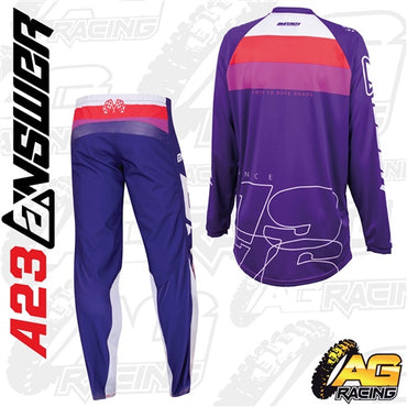 Answer 2023 Syncron CC Kit Pants Shirt Womens Purple   A23