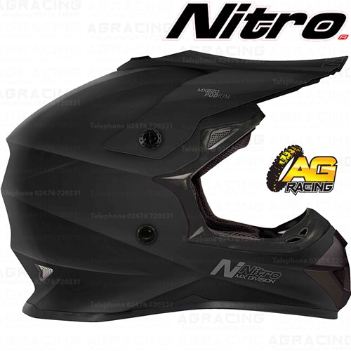 Nitro Helmet MX 620 Uno Satin Black