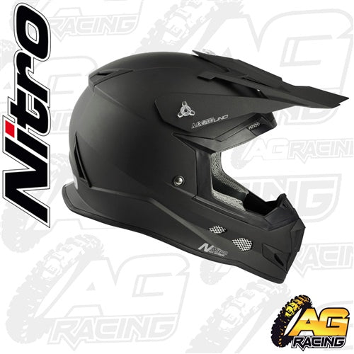 Nitro Helmet MX 700 Uno Black Satin Adult