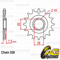 Apico Steel Front Sprocket 520 Pitch For Honda CR 125R 1987-1996