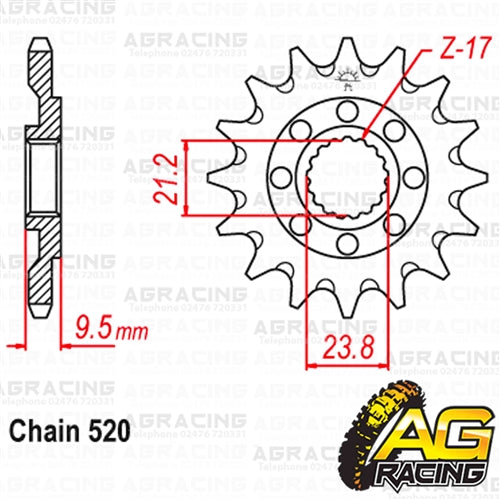 Apico Steel Front Sprocket 520 Pitch For Honda CR 250R 1990-1991