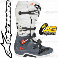 Alpinestars Tech 7 Boots Dark Grey Light Grey Red Fluo