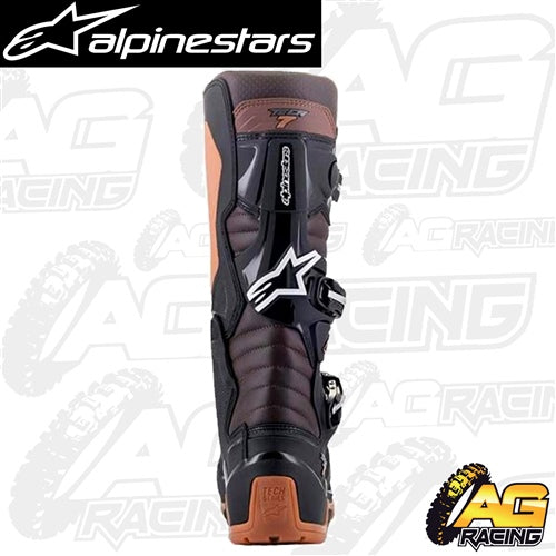 Alpinestars Tech 7 Enduro Boots Black Dark Brown Grip Sole