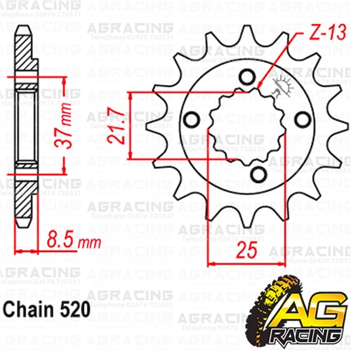 Apico Steel Front Sprocket 520 Pitch For Honda TRX 400 EX Sportrax 2005-2008