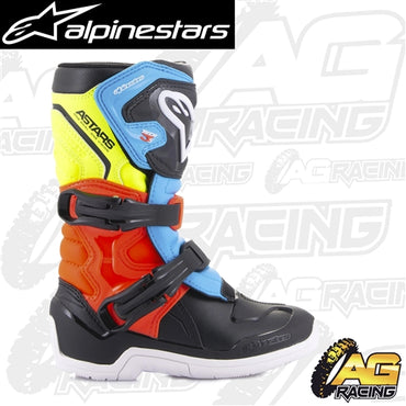 Alpinestars Tech 3S MX Boots Kids Black Yellow Flo Red Flo