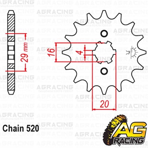 Apico Steel Front Sprocket 520 Pitch For Cagiva Enduro 125 1981-1982