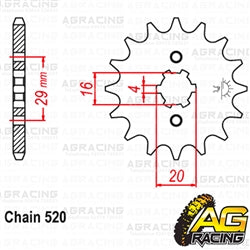 Apico Steel Front Sprocket 520 Pitch For Kawasaki KX 125 1980-1993