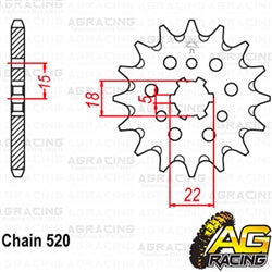 Apico Steel Front Sprocket 520 Pitch For Kawasaki KX 125 2003-2008