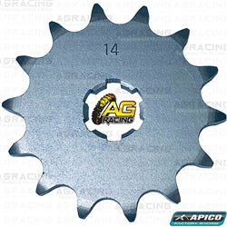 Apico Steel Front Sprocket 520 Pitch For Kawasaki KX 125 2003-2008