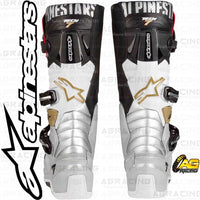 Alpinestars Tech 7 Boots Black Silver White Gold