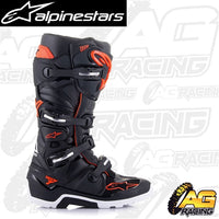 Alpinestars Tech 7 Enduro Boots Black Red Flo Grip Sole