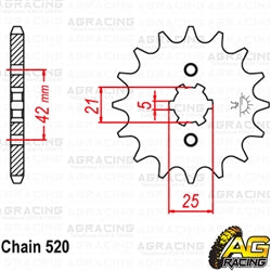 Apico Steel Front Sprocket 520 Pitch For Kawasaki KL 250 G9F Super Sherpa 2009