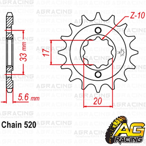 Apico Steel Front Sprocket 520 Pitch For Kawasaki KX 250F KXF 250 2004-2005