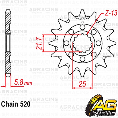 Apico Steel Front Sprocket 520 Pitch For Kawasaki KX 450F KXF 450 2006-2018