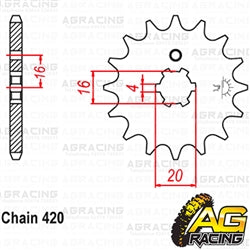 Apico Steel Front Sprocket 420 Pitch For Yamaha V50 M P