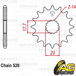 Apico Steel Front Sprocket 520 Pitch For Yamaha XVS 125 Drag Star 520 Chain Conversion 2000-2004