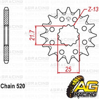 Apico Steel Front Sprocket 520 Pitch For Yamaha YZ 250 1999-2018
