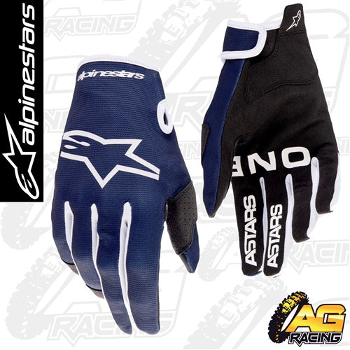 Alpinestars 2023 Radar Night Navy White Gloves