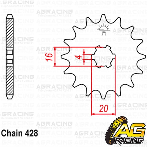Apico Steel Front Sprocket 428 Pitch For Suzuki RM 80 (Big Wheel) 1997-2018