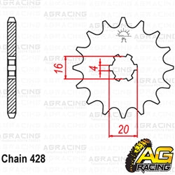 Apico Steel Front Sprocket 428 Pitch For Suzuki TSX 125 LC (Suzuki TS 125X) All 1984-1991