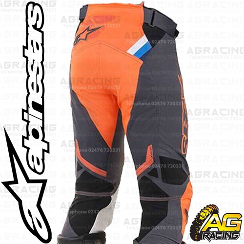 Alpinestars 2019 SuperTech Anthracite Orange Fluo Pants Trousers Motocross Enduro