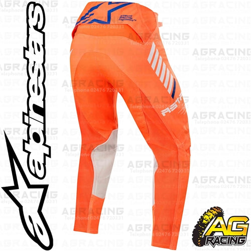 Alpinestars SuperTech Orange Fluo White Blue Pants Trousers