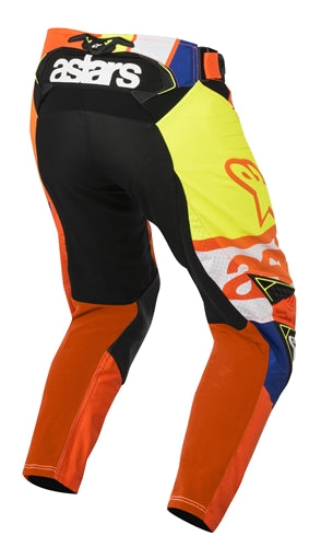Alpinestars Techstar Factory Race Pants Trousers Orange Flo Blue White Yellow