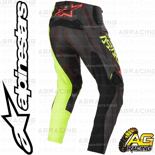 Alpinestars Techstar Factory Black Yellow Fluo Red Fluo Pants Trousers