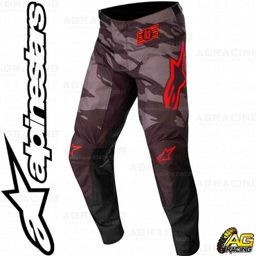 Alpinestars Racer Tactical Black Gray Grey Camo Red Fluo Pants Trousers