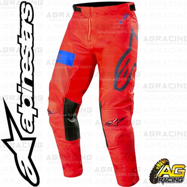 Alpinestars Racer Tech Atomic Red Dark Navy Blue Pants Trousers