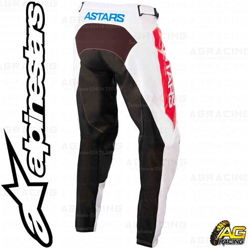Alpinestars Racer Squad White Red Turquoise Pants Trousers