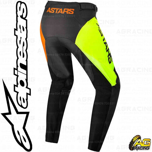 Alpinestars Racer Compass Black Yellow Fluo Coral Pants Trousers