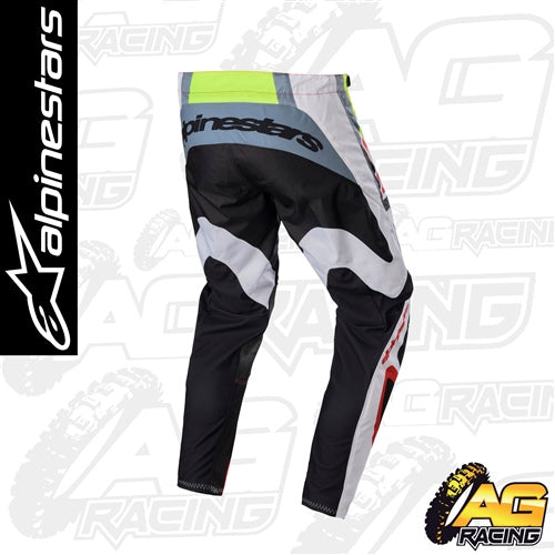 Alpinestars 2023 Fluid Agent Black Mars Red Yellow Pants Trousers