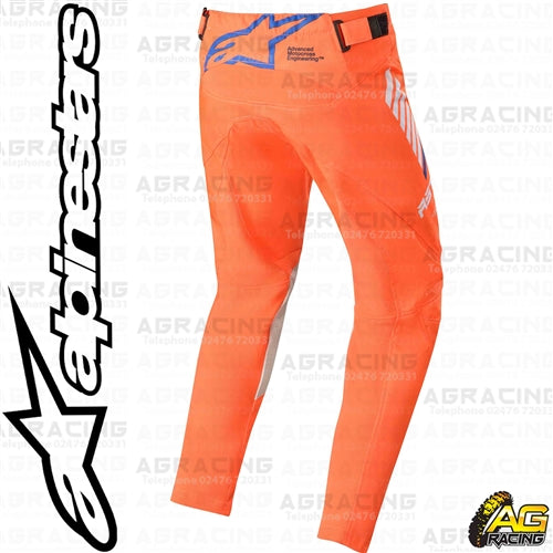 Alpinestars  Racer Tech Orange Fluo White Blue Pants Youth Children's Trousers