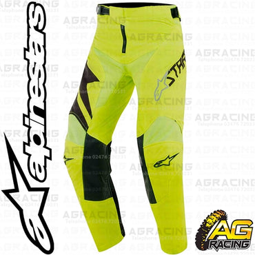 Alpinestars Racer Factory Black Yellow Fluo Youth Children's Pants Trousers