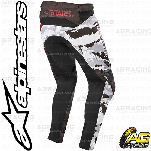Alpinestars  Racer Tactical Black Grey Camo Red Fluo Youth Children's Pants Trousers