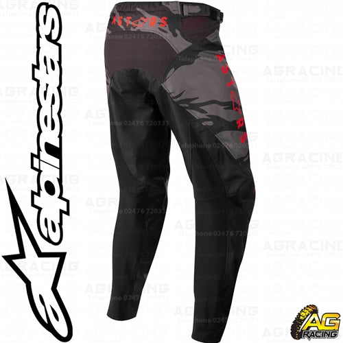 Alpinestars Racer Tactical Black Gray Grey Camo Red Fluo Pants Youth Children's Trousers