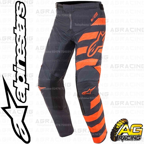 Alpinestars Racer Braap Anthracite Orange Fluo Youth Children's Pants Trousers
