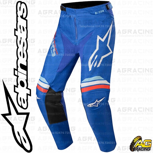 Alpinestars  Racer Braap Blue Off White Pants Youth Children's Trousers