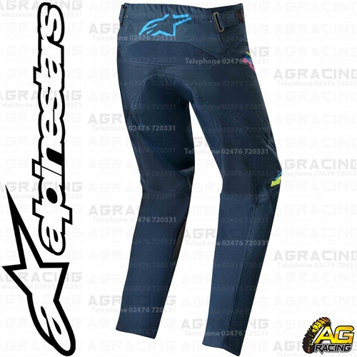 Alpinestars Racer Braap Navy Aqua Pink Fluo Kids Pants