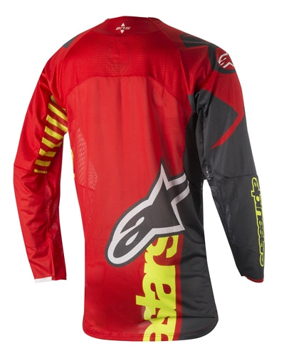 Alpinestars Techstar Venom Race Jersey Shirt Top Red Yellow Flo Anthracite