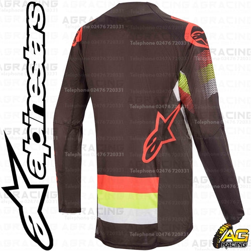 Alpinestars Techstar Venom Black Red Fluo Yellow Fluo Race Jersey Shirt