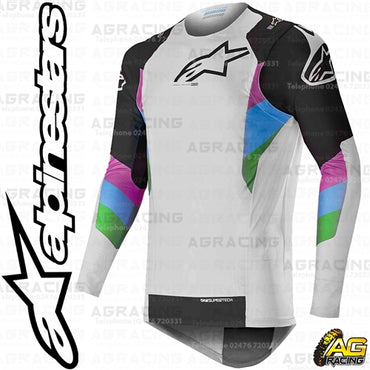 Alpinestars SuperTech Le Vision Cool Grey Black Race Jersey Shirt