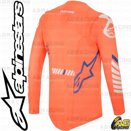 Alpinestars SuperTech Orange Fluo White Blue Race Jersey Shirt