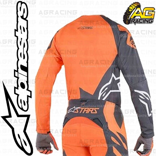 Alpinestars Techstar Factory Anthracite Orange Fluo Race Jersey Shirt