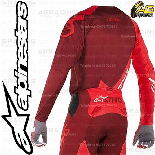 Alpinestars Techstar Factory Red Burgundy Race Jersey Shirt